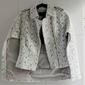 Xxs Light Grey With Lace Cape Jacket